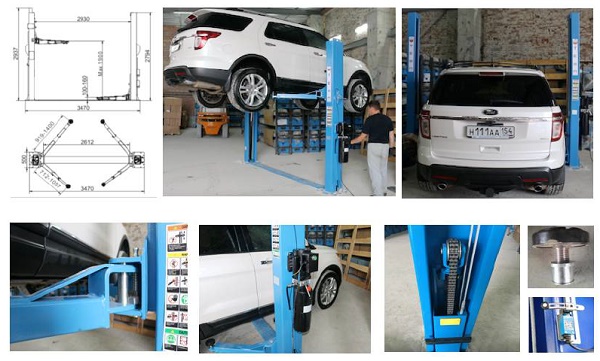 Автомобильный подъемник двухстоечный гидравлический TD-4000R Автомобильный подъемник двухстоечный гидравлический TD-4000R