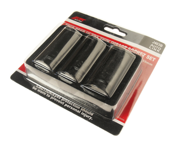 Набор головок торцевых 1/2" ударных средней глубины тонкостенных 17,19,21мм 3 предмета JTC-J403B